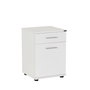 Hanah Home Kmd-511-Bb-1 Mesilla de Noche Blanca 40x57x39cm con Cajón para Dormitorio Elegante y Sereno